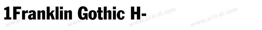 1Franklin Gothic H字体转换